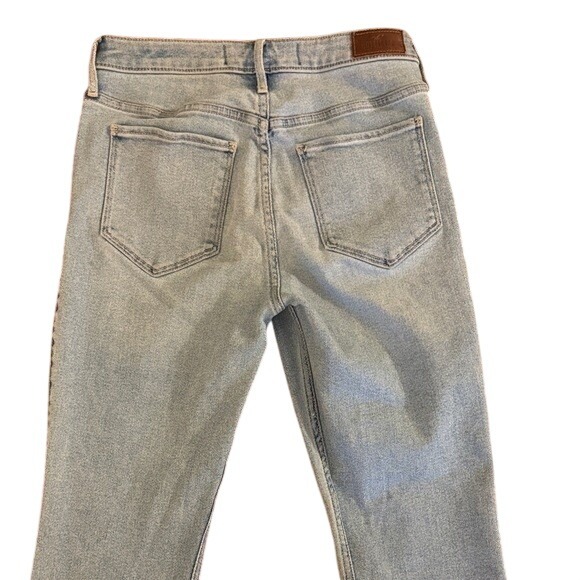 Hollister Ultra High Rise Skinny Ankle Jeans Light Wash Two Tone Size 7R W28 L27 - Picture 4 of 6